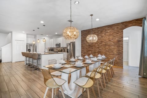 - Spacious kitchen and dining with seating for everyone  
- Modern appliances and open design for family meals  
- Perfect Orlando vacation rental for large family gatherings