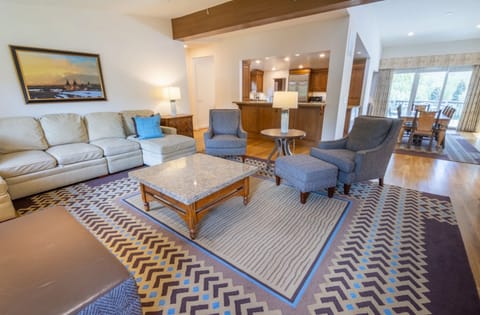 Stretch out in an open living area made for relaxing.