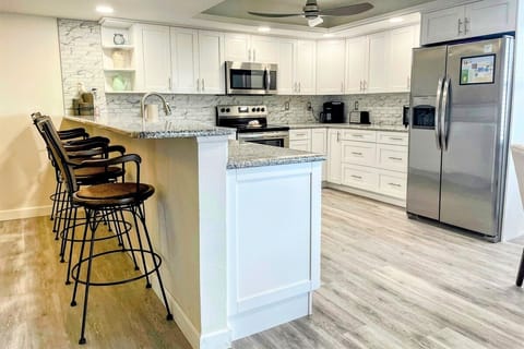 Kitchen with bar seating