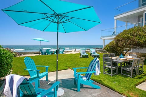 Oceanfront beach house in Oceanside, California with no street or sidewalk between the home and the sand. Wake up directly on the beach and enjoy one of the most desirable beachfront vacation rentals in Southern California.One of the largest beachfront ya