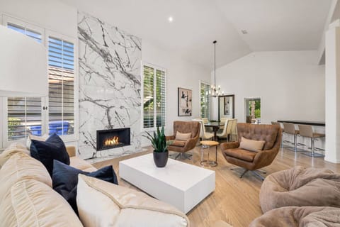 Formal Living Room With Fireplace