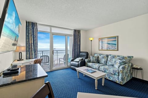 The ocean front living room is fabulous for movie night with the family.