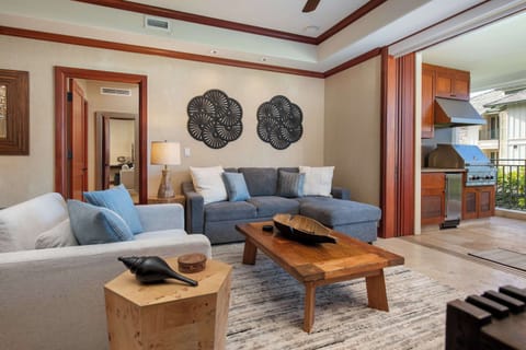 Living Room | Kolea 9H in Waikoloa Village, Big Island, Hawaii by Luxus Vacation Properties