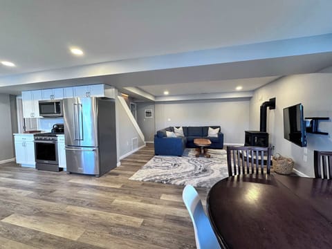 Gather for meals together at the dining table, with seating for up to 6