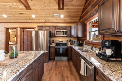 Cook like a pro in our fully equipped kitchen with modern appliances.