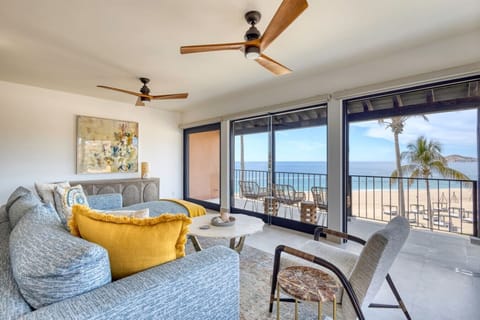 Another angle of living room with balcony access