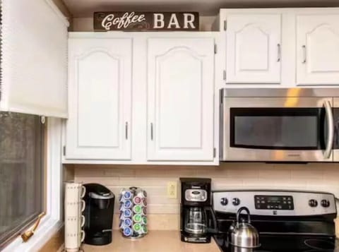 Enoy a cuppa from our Keurig or regular coffee maker