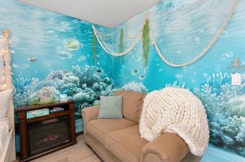 Relax and unwind surrounded by soothing ocean inspired details