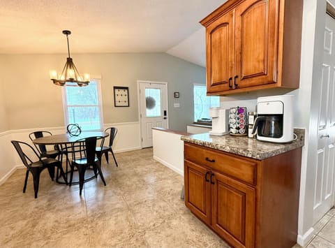 Large eat in kitchen with amenities to cook a snack or gourmet meal