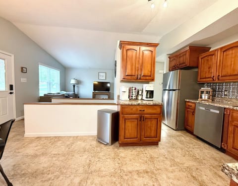 Large eat in kitchen with amenities to cook a snack or gourmet meal