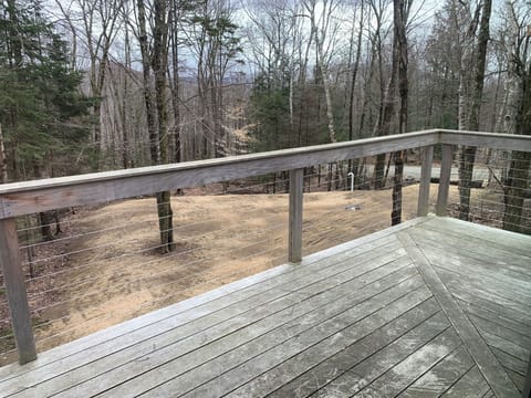 Wrap around deck to enjoy a nice morning coffee while enjoying nature