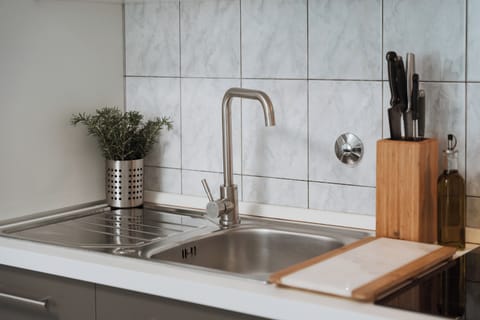 Pick fresh herbs for cooking directly from our garden