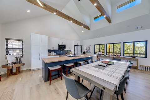 Dining area and kitchen