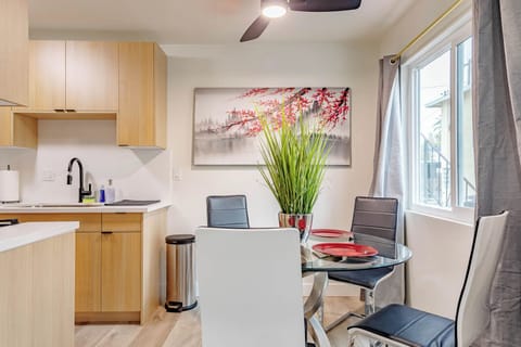 A fresh perspective of the bright dining area, emphasizing an inviting ambiance.