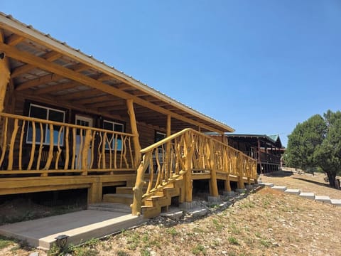 Compact modern cabin with mini-split heating and cooling.