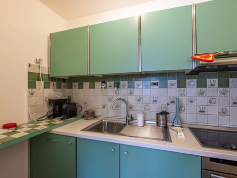 Kitchen, Kitchen Sink, Countertop, Kitchen Appliance, Major Appliance, Flooring, Interior Design, Kitchen Stove, Cabinetry, Sink