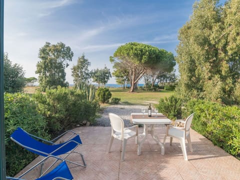 Blue, Furniture, Outdoor Furniture, Chair, Table, Shade, Garden, Outdoor Table, Kitchen & Dining Room Table, Lawn