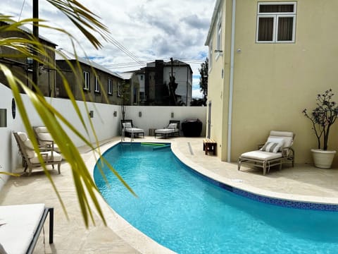 Beautiful saltwater pool to cool off or just relax. 