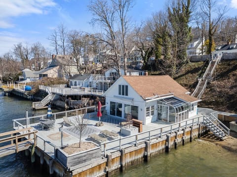 Aerial view of the Northport Beach House