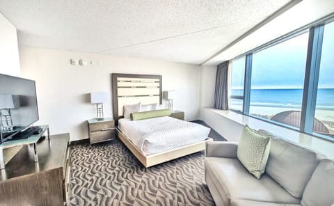 Relax in a Queen Bed or Sofa Bed with Fluffy Pillows, Soft Linens & TV!