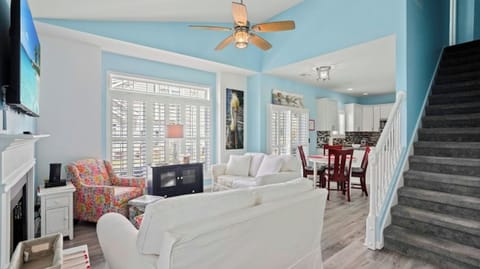 Sink into these comfy sofas and enjoy a family movie night.