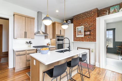 Kitchen with double ovens