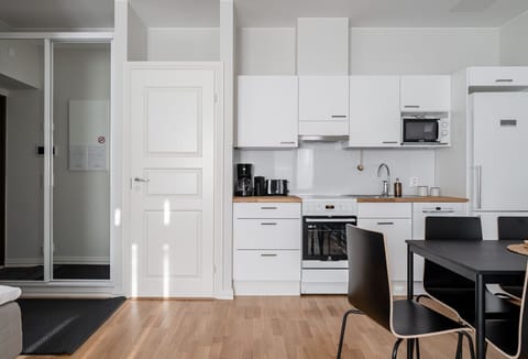 Apartment kitchen and dining area