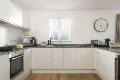 The oven in the kitchen, stove top and storage  - Una 69