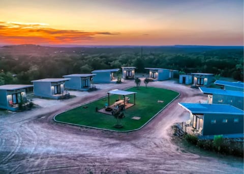 The Horseshoe Cottages are 10 one-bedroom unique tiny homes