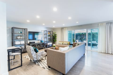 Enjoy lounging around in the living room with a Smart TV.