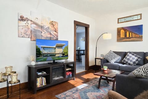 Plenty of room to gather 5` smart TV