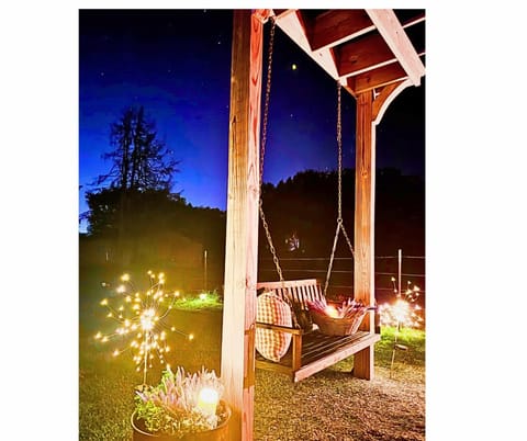 Enjoy the stars and country views from the swing