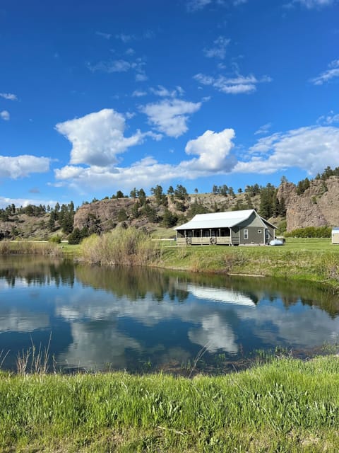 Back of house and pond