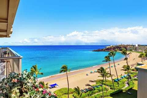 Perched above the shoreline, this private balcony offers a front-row seat to one of Maui’s most breathtaking coastal vistas—Puʻu Kekaʻa (Black Rock).