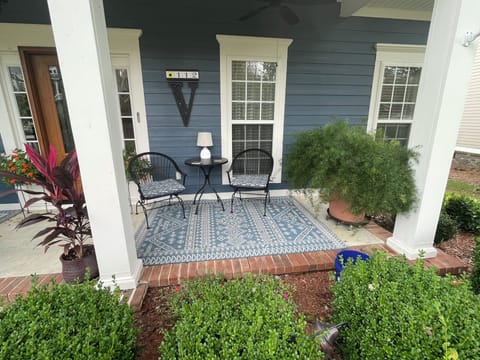 Front porch  with ceiling fans