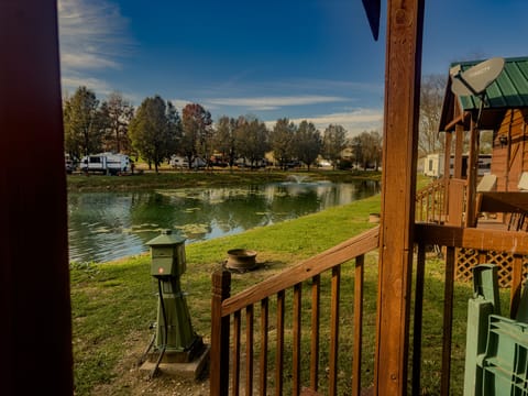 Porch with Pond view