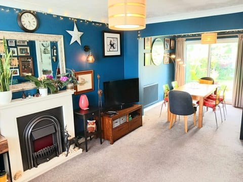 Dining table with 6 chairs. New Smart TV Apr 24.   2 sofas. 