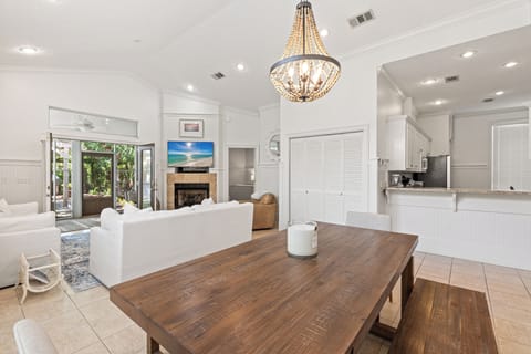 Open Concept Living Area with Screened Porch