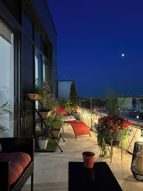 Balcony view evening 