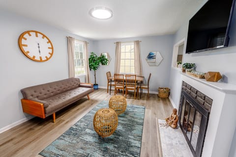 Living Room: Bright and airy space with stylish furnishings perfect for relaxation or gatherings!