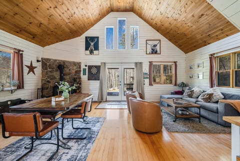 Open concept living and dining room