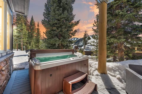 Sit back and relax in the private hot tub!