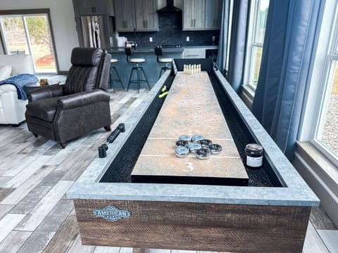 Shuffleboard LED Game Table can also be a bowling alley!