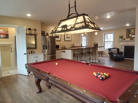 Pool table in the apartment for guest to use. 