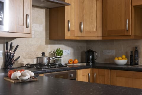 Kitchen with gas hob