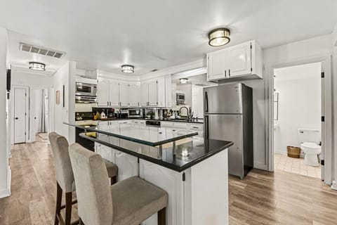 Additional bar stool seating for two