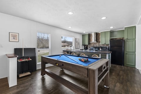 But first, maybe a game of pool or air hockey?