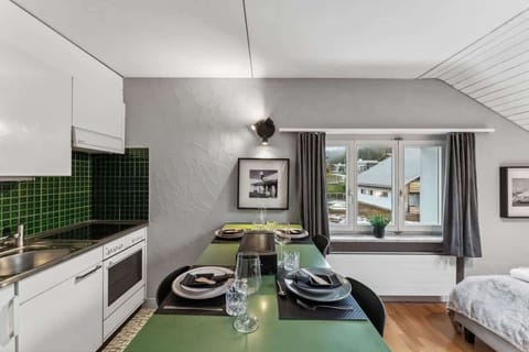 voll ausgestattete Küche mit Fondue & Raclette Ofen