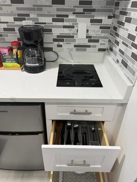 Small cooktop and sink