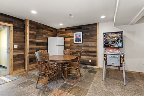 Ground Floor Living Area #3 – Fridge| Pinball Machine